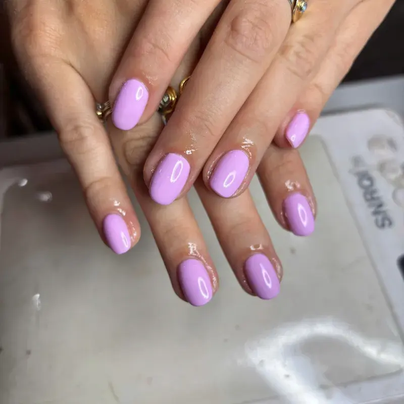 Finished gel manicure at LENA Nails & Beauty Da Nang